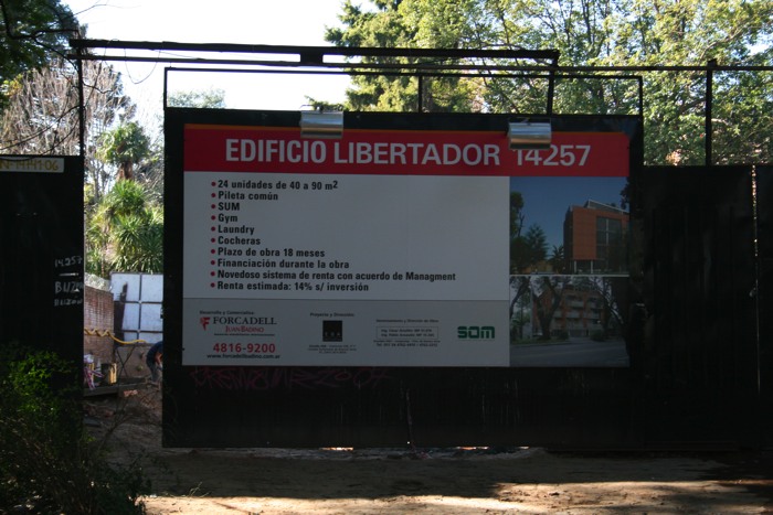 Cartel de obra Libertador 14257