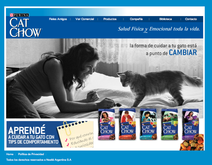 CatChow tiene su nuevo espacio web