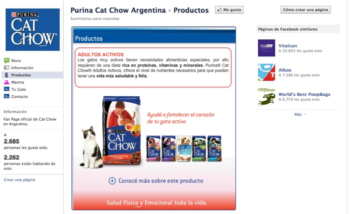 Detalle de todos los productos de CatChow.