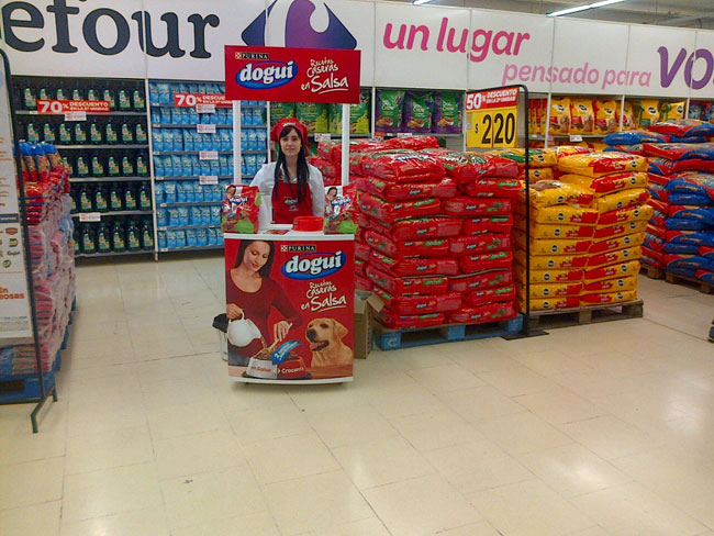 Foto realizada en la acción de Carrefour en La Plata. 